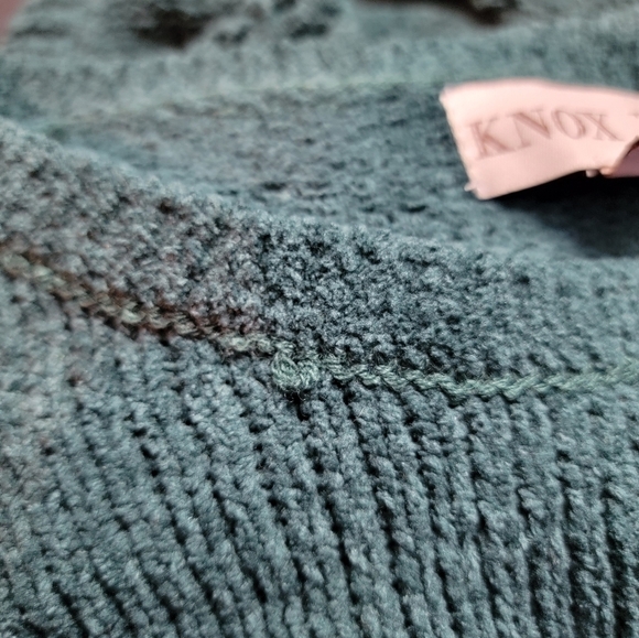 KNOX Rose Pullover Crew Neck Knit Sweater Green Size X-Small - Picture 7 of 7